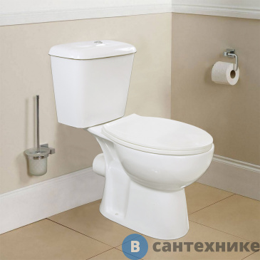 картинка Унитаз напольный Loranto Lino с сиденьем микролифт (soft close) полипропилен (CS-CT8812)