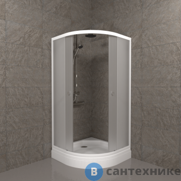 картинка Душевое ограждение Тритон Вельвет 80*80 А (сифон D90) (DK357)