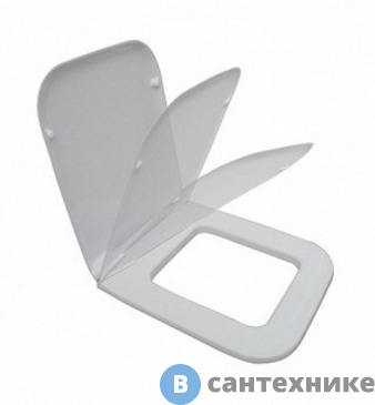 картинка Крышка сиденье AZZURRA Hera для унитаза 46,5х38х0,2 см, с микролифтом, белый (HER1800/F)