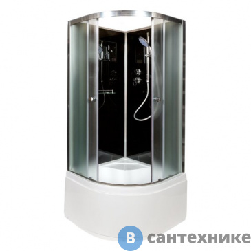 картинка Душевая кабина Deto B10 black (100х100х208 см)