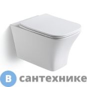 Унитаз Black&White W-723 подвесной Rimless / UF seat cover / Fixing screw (515x345x355)