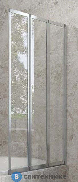 Душевая шторка Veconi PL-73R PL73R-90-01-19C4 стекло прозрачное/4 мм