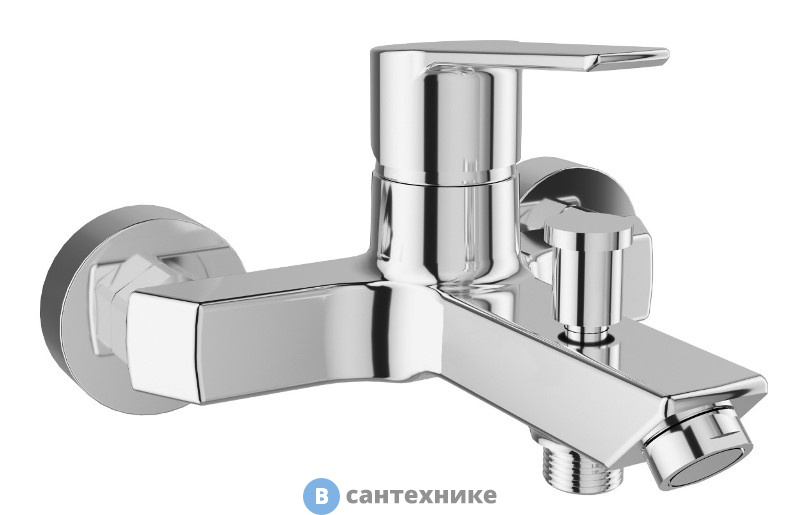 Смеситель AZARIO ENZO для ванны с коротким изливом, хром (AZ-15710501)