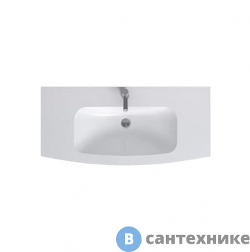 картинка Раковина Jacob Delafon Nona EB1885RU-DE1 стеклянная, матовый белый, 100 см