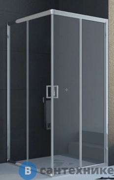 картинка Душевой уголок Veconi RV-11 RV11-90-01-C5 900x900x1950 стекло прозрачное/6мм, без поддона