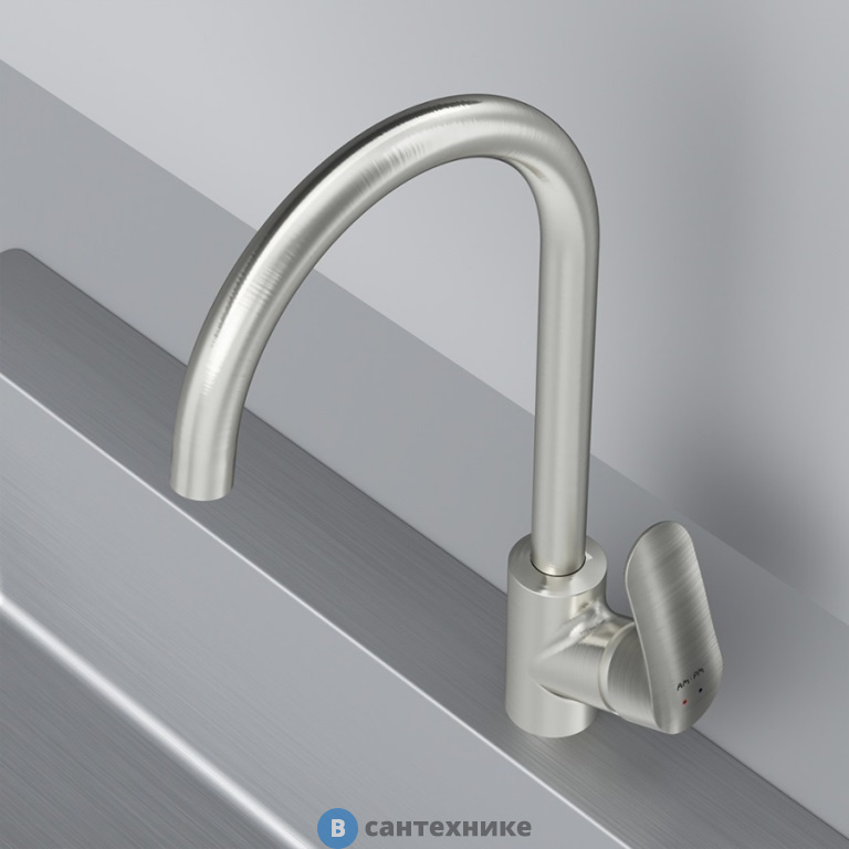 Смеситель AM.PM Like F8007711 для кухни с каналом для питьевой воды, сатин