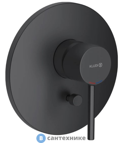 Смеситель Kludi BOZZ 386503976 встраиваемый для ванны и душа, внешняя монтажная часть, чёрный матовый