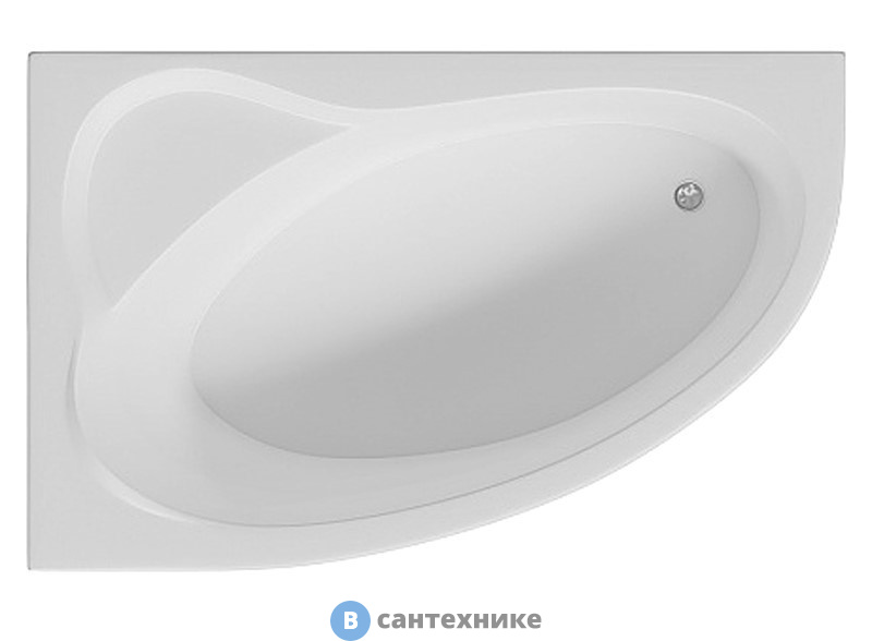 Ванна акриловая AZARIO LAURA 170*110 см левая, асимметричная (AV.0052170), без каркаса и сифона