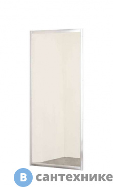 картинка Боковая панель Taliente TA-09-1CP, прозр. стекло 6 мм, хром профиль 90*195 см