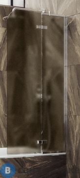 картинка Шторка для ванны поворотная с добором MaybahGlass 1400*690 Стекло 6 мм Бронза матовая (MGV-658-4)