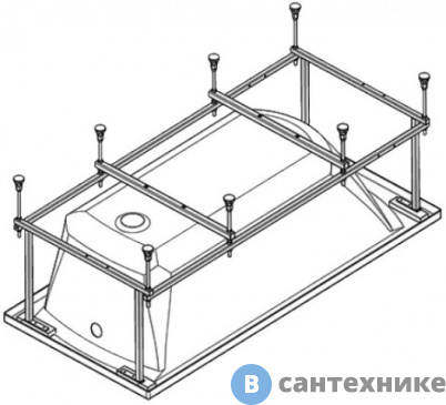 картинка Монтажный комплект к ванне Santek Касабланка XL 180х80 (1WH302483)