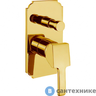 картинка Смеситель Cezares LEGEND-VDIM-03/24 встраиваемый однорычажный для душа с переключателем, золото