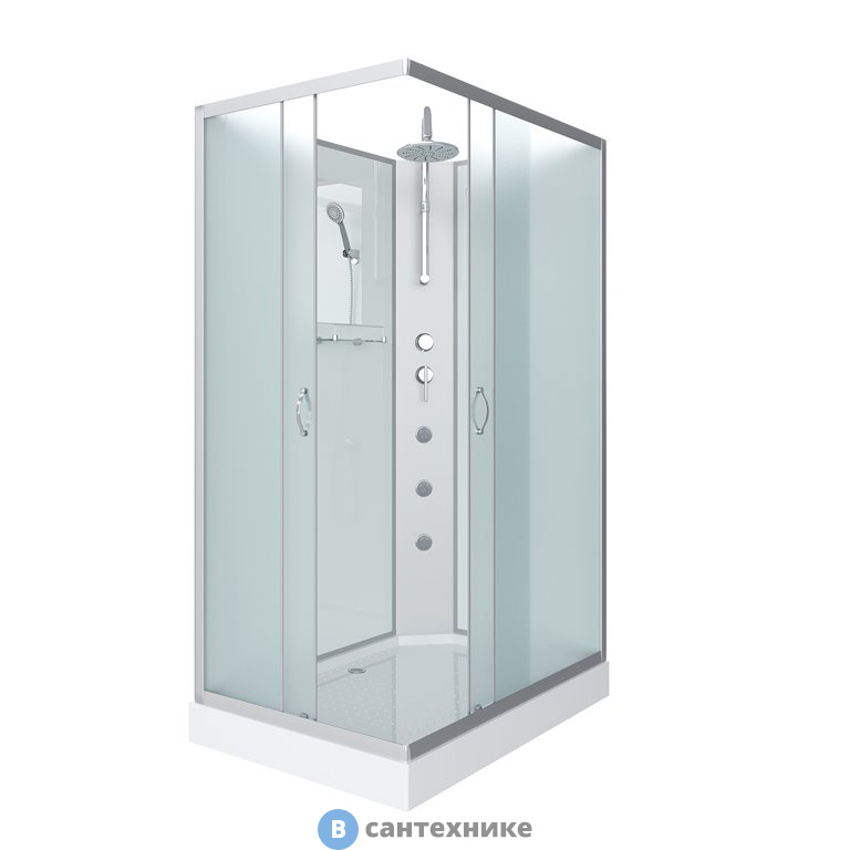 Душевая кабина Niagara NG-43285-14QBKTG (1200х800х2150) низкий поддон (13 см) стекло матовое