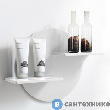 картинка Полочка для ванной комнаты ABBER Stein AS1656 белая матовая