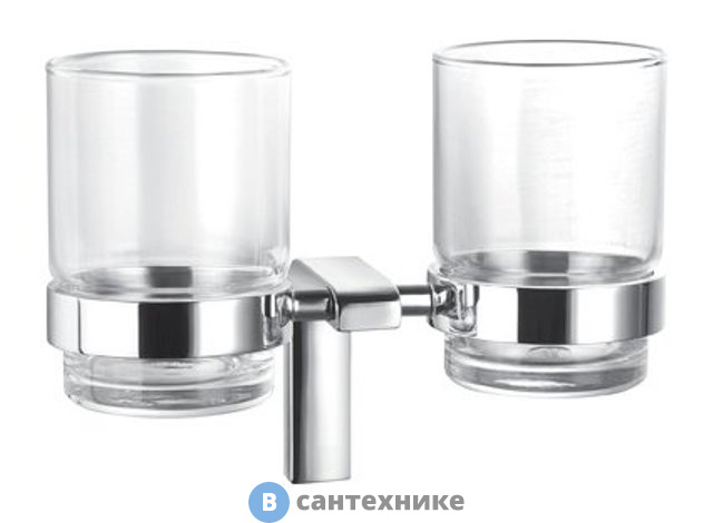 Держатель Cezares CZR-F-8930A стакана настенный, двойной, хром